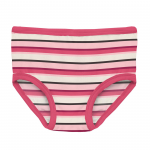 Kickee Pants Girl Underwear Print Winter Rose Stripe