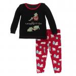 Kickee Pants Unisex L/S Pajama Set Midnight Naughty or Nice