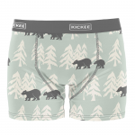 Kickee Pants Men Boxer Brief Aloe Bears and Trees