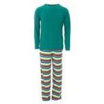 Kickee Pants Men L/S Pajama Set 2020 Multi Stripe