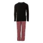 Kickee Pants Men L/S Pajama Set Crimson 2020 Holiday Plaid