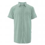 Kickee Pants Men Woven S/S Button Down Shirt Solid Jade