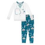 Kickee Pants Unisex L/S Pajama Set Oasis Medicine