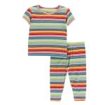 Kickee Pants Girl S/S Pajama Set Cancun Strawberry Stripe