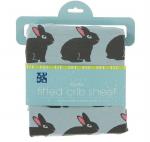 Kickee Pants Crib Sheet Jade Forest Rabbit