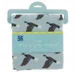 Kickee pants Crib Sheet Jade Mallard Duck