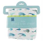 Kickee Pants Crib Sheet Natural Fishing Flies