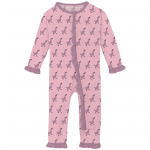Kickee Pants Girl Ruffle Coverall w/2way Zipper Cake Pop Ugly Duckling