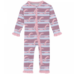Kickee Pants Girl Ruffle Coverall w/2way Zipper Pegasus Sea Monster