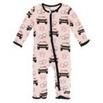 Kickee Pants Girl Ruffle Coverall w/ Zipper Macaroon Law Enforcement