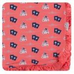 Kickee Pants Throw Blanket Ruffle Double Layer English Rose Travel Guide