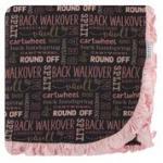 Kickee Pants Throw Blanket Ruffle Double Layer Zebra Gymnastics