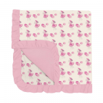 Kickee Pants Stroller Blanket Ruffle Natural Little Bo Peep