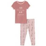 Kickee Pants Girl S/S Pajama Set Baby Rose Ballet