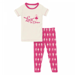 Kickee Pants Girl S/S Pajama Set Calypso Ballerina