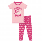 Kickee Pants Girl S/S Pajama Set Calypso Pretzel Pup