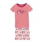 Kickee Pants Girl S/S Pajama Set w/Shorts Macaroon Popsicles