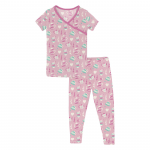 Kickee Pants Girl S/S Pajama Set Cake Pop Tea Party