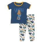 Kickee Pants Unisex S/S Pajama Set Samba