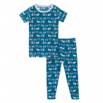 Kickee Pants Unisex S/S Pajama Set Seaport Three Little Kittens