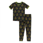 Kickee Pants Girl S/S Pajama Set Zebra Venus Fly Trap