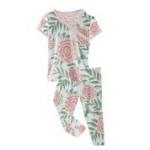 Kickee Pants Girl S/S Kimono Pajama Set Fresh Air Florist
