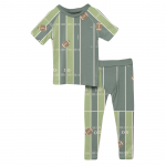 Kickee Pants Boy S/S Sport Pajama Set Football