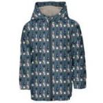 Kickee Pants Terry Lined Raincoat Slate Guitars & Stars
