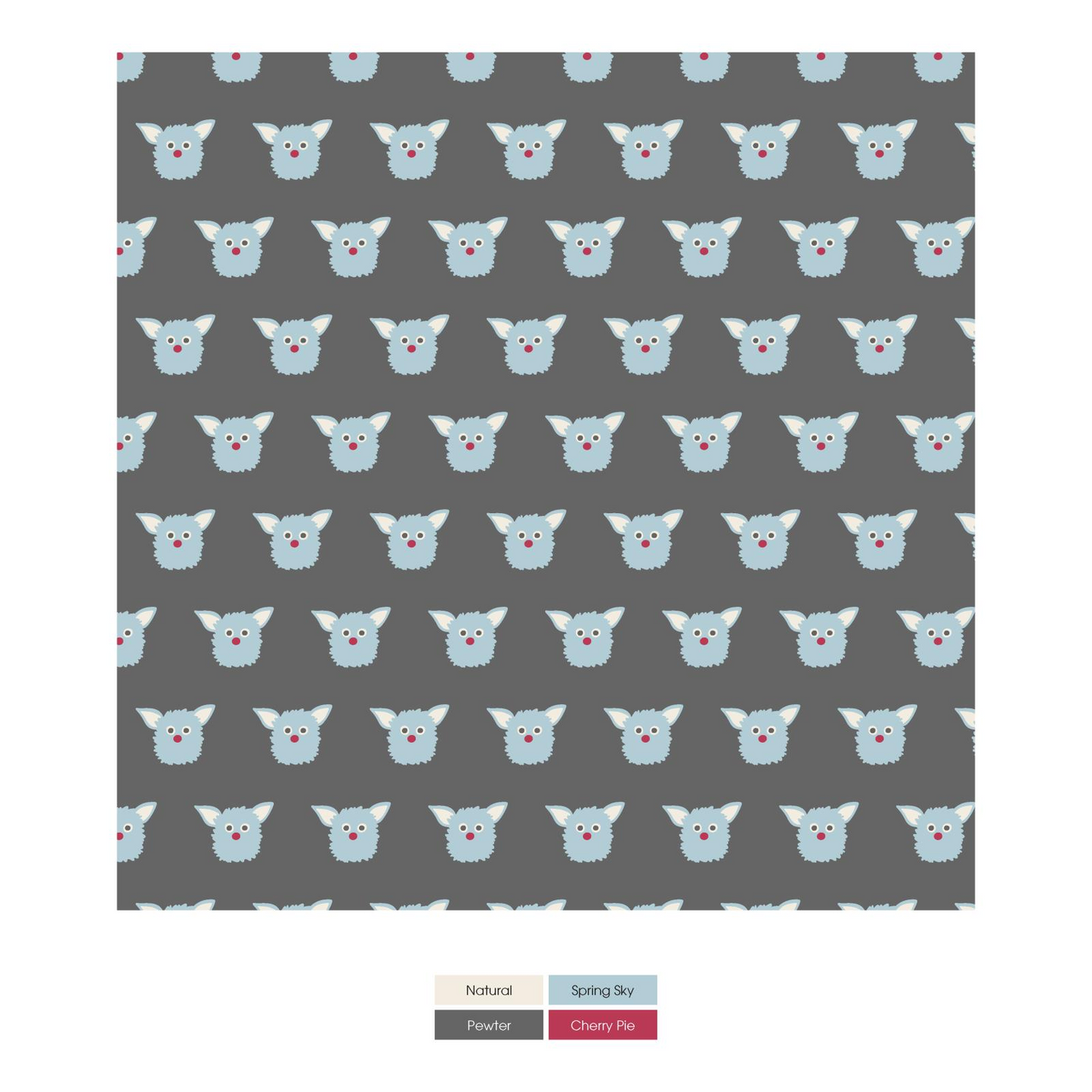 Kickee Pants Swaddle Blanket Pewter Furry Friends
