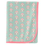 Kickee Pants Swaddle Blanket Pistachio Carousel