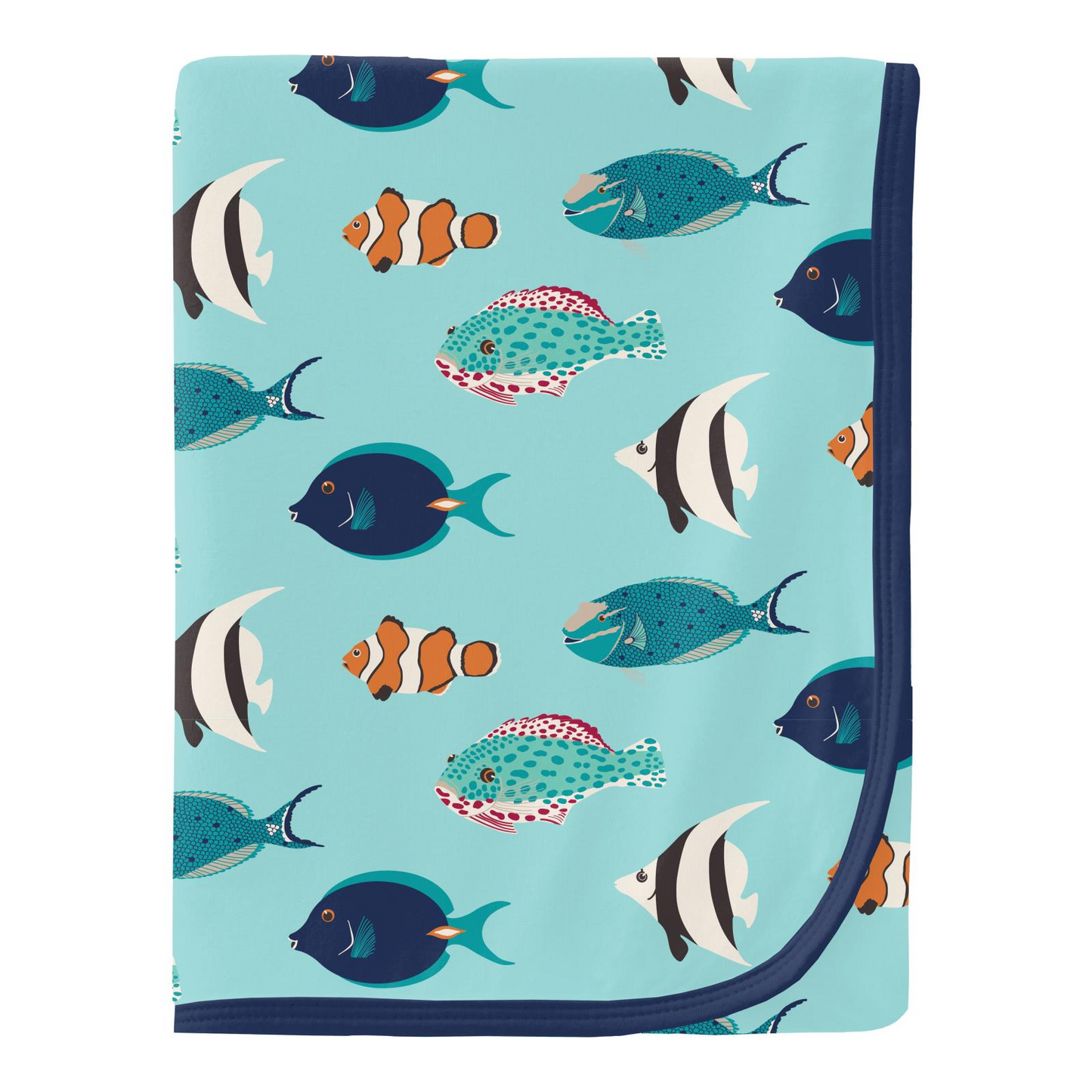 Kickee Pants Swaddle Blanket Tropical Fish