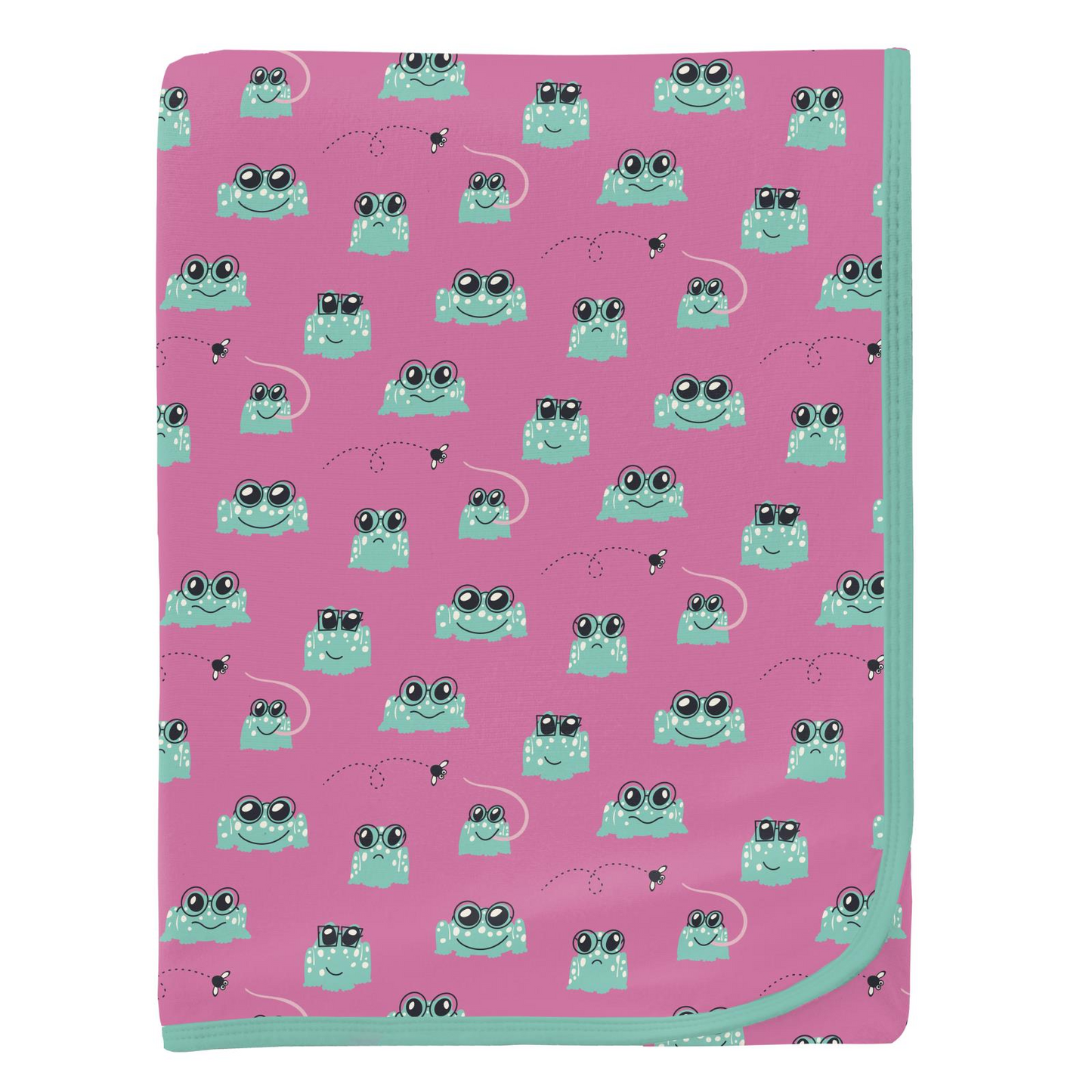 Kickee Pants Swaddle Blanket Tulip Bespeckled Frogs