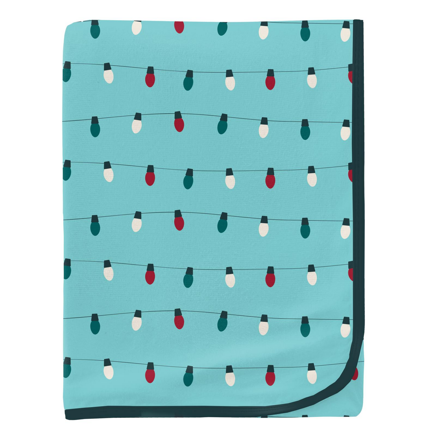 Kickee Pants Swaddle Blanket Iceberg Holiday Light