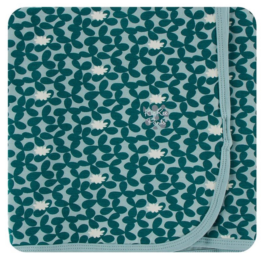Kickee Pants Swaddle Blanket Jade Running Buffalo Clover