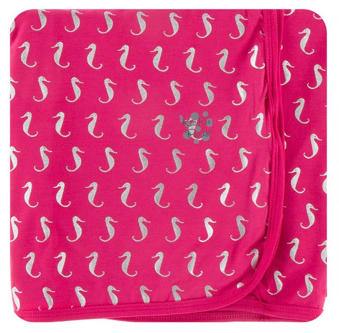 Kickee Pants Swaddle Blanket Prickly Pear Mini Seashorses
