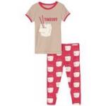 Kickee Pants Unisex S/S Pajama Set Cherry Pie Takeout