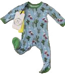 Kozi & Co Boy Footie w/Snaps Christmas Cactus