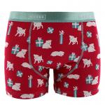 Kickee Pants Men Boxer Brief Crimson Puppies and Presents