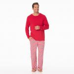 Kickee Pants Men L/S Pajama Set Candy Cane Stripe 2019