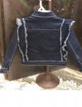 M.L. Kids Denim Jean Jacket w/ Ruffle Cap Sleeve