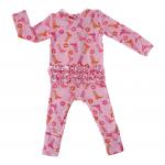Rockin Royalty Girl Ruffle Coverall/Footie w/2way Zipper Annie
