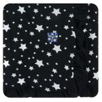Kickee Pants Stroller Blanket Ruffle Silver Stars