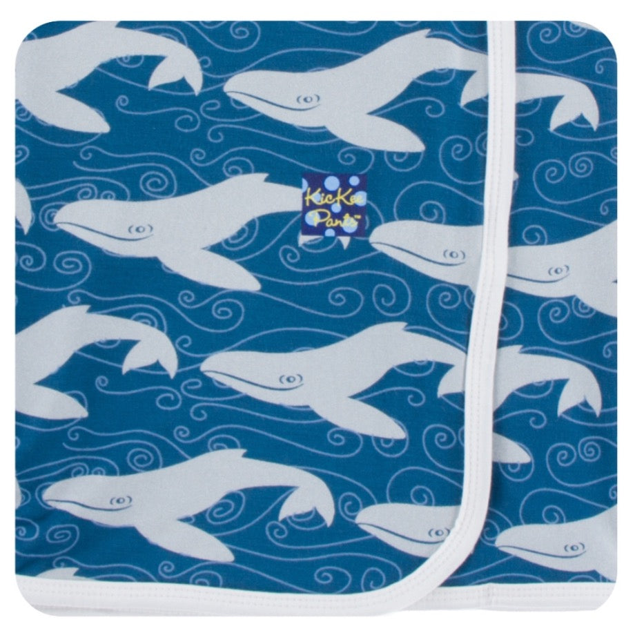 Kickee Pants Swaddle Blanket Twilight Whale
