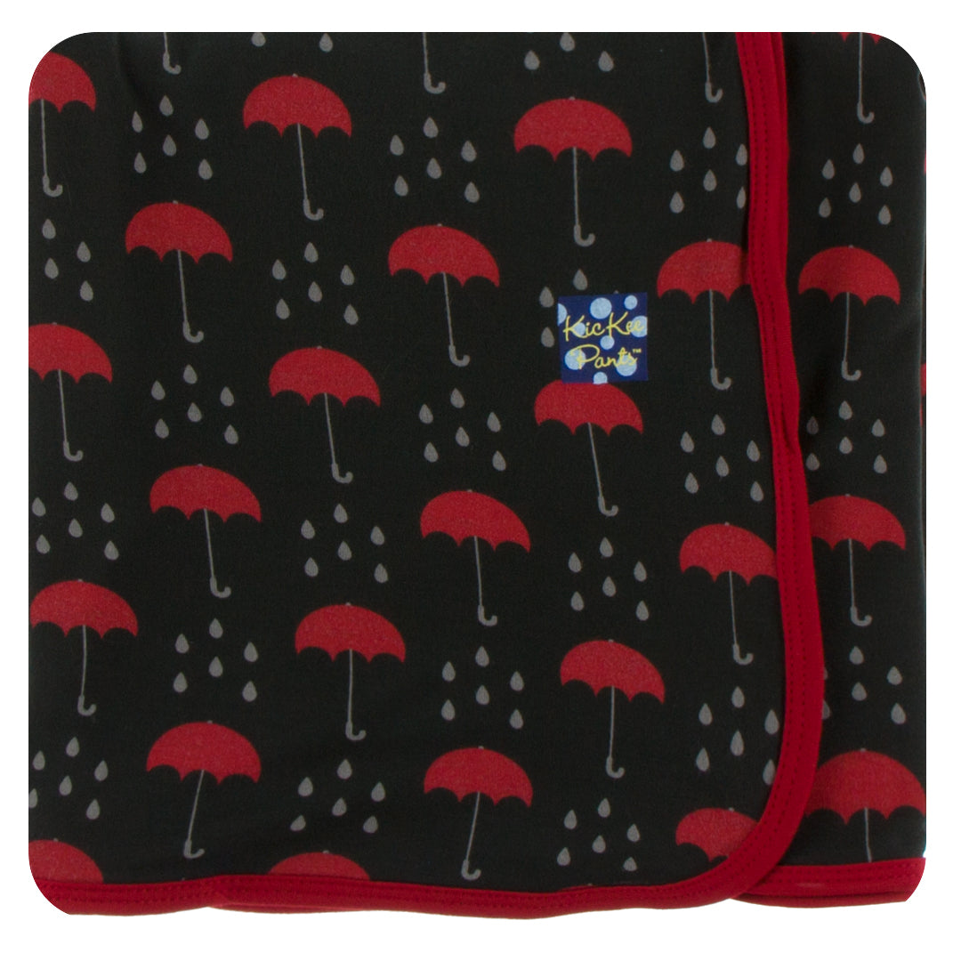 Kickee Pants Swaddle Blanket Umbrella and Rain Clouds