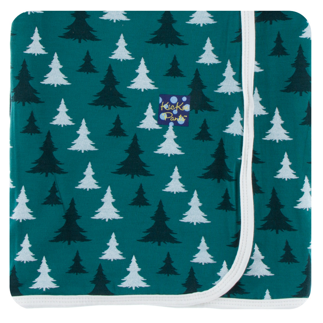 Kickee Pants Swaddle Blanket Cedar Christmas Tree