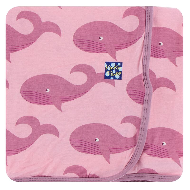 Kickee Pants Swaddle Blanket Lotus Whales