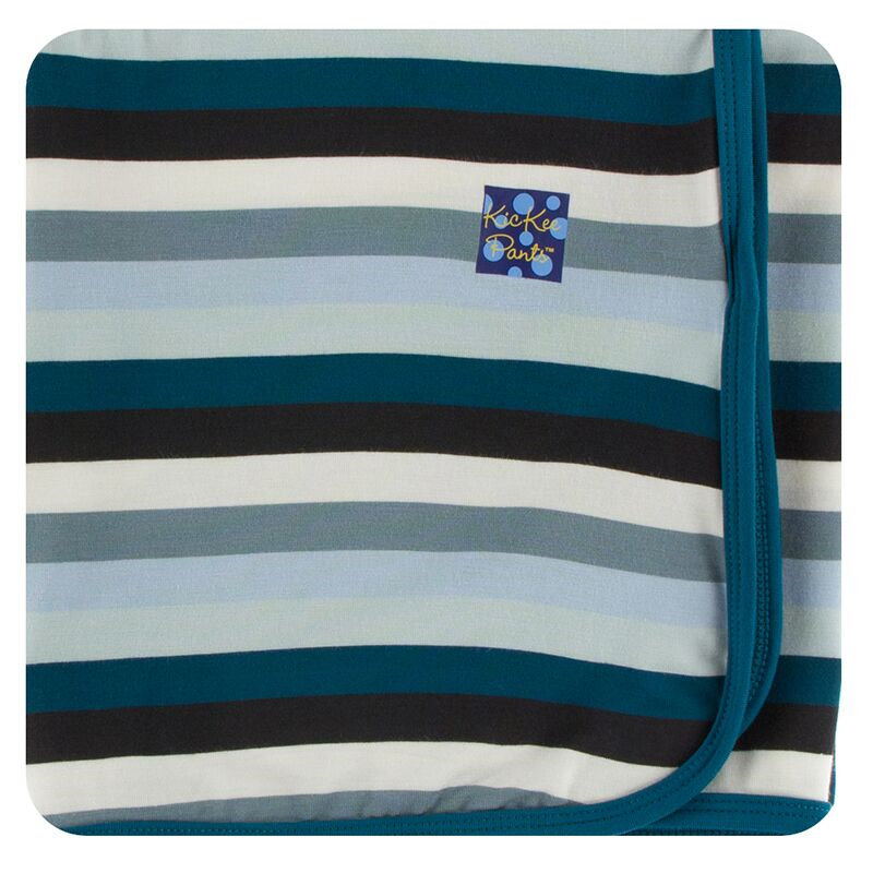 Kickee Pants Swaddle Blanket Meteorology Stripe