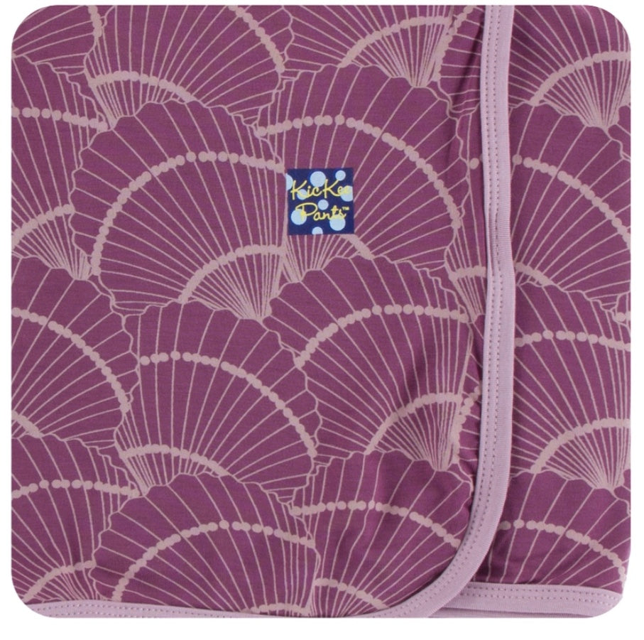 Kickee Pants Swaddle Blanket Shell Fossil