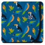 Kickee pants Swaddle Blanket Twilight Tropical Birds