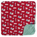 Kickee Pants Toddler Blanket Crimson Puppies and Presents